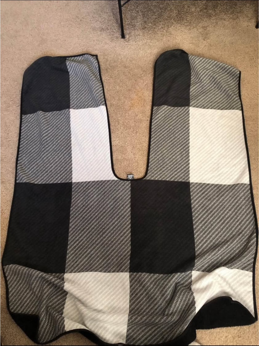 Black and White Buffalo poncho